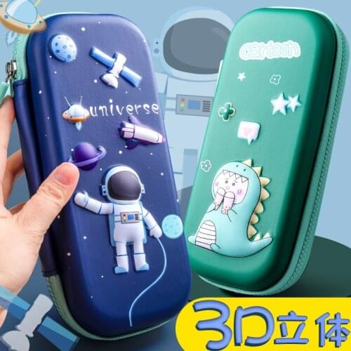 Cartoon Cute Pencil Case Large Capacity Portable Stationery Box Simple and Creative Pencil Case Student Pen Bag