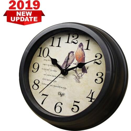 Multi-layer Design Fashion Retro Alarm Clock Desktop Mute Clock Ring Dual-use Design Clock