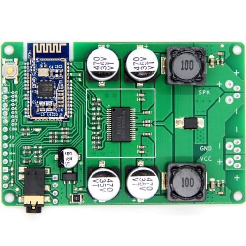 TWS Pair Box Mono Wireless Group Stereo Bluetooth 5.0 Power Amplifier Board 50W/40W Support Serial Port Renamed AUX