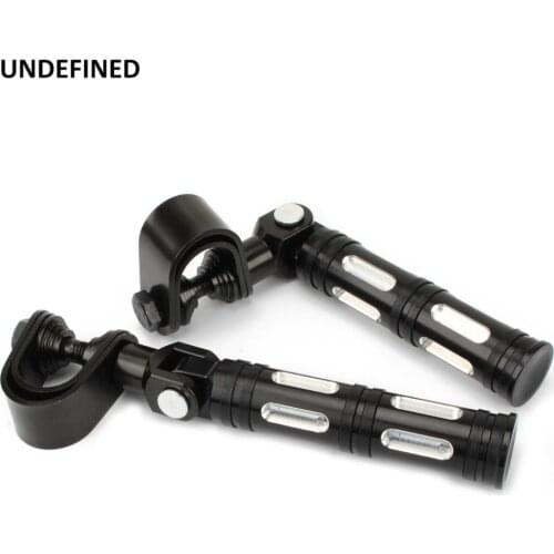 32MM Motorcycle Highway Foot Pegs Black Footrest Mount Clamps For Harley Sportster Touring Road King Softail Dyna Universal