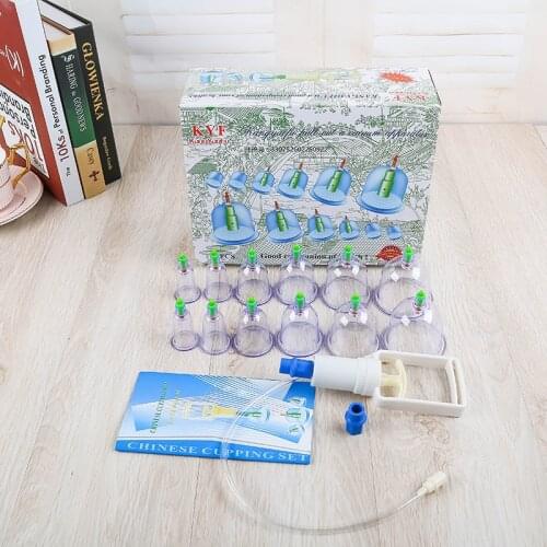 12 PCS Vaccum Cupping Set Suction Therapy Device Pull Out Vacuum Apparatus Health Care Body Massage Cans