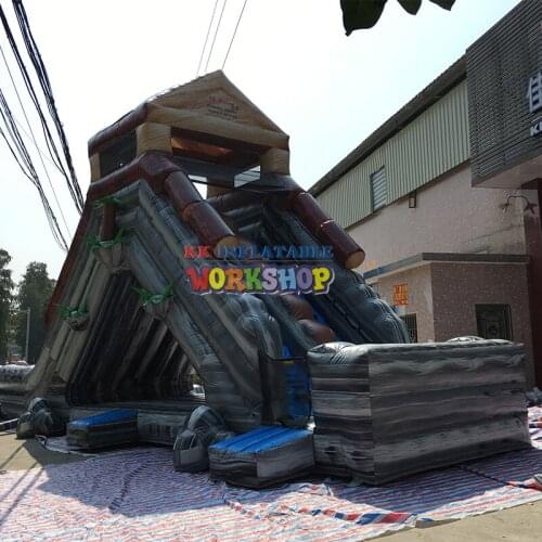 50' Double Lane Wild Rapids Inflatalbe Water Slide For sale ,Insane Inflatable 5K start jump slide