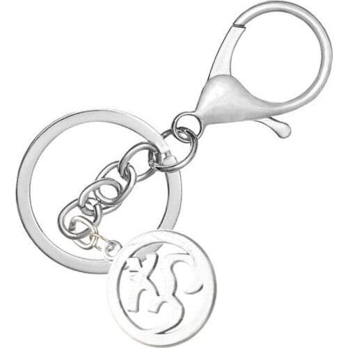 New Design Fashion Stainless Steel Key Ring With Chain Ring Flat Ring Hanging Waist Hanging Buckle Shrimp Buckle Gift for Adults