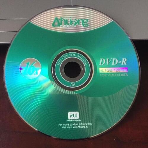Wholesale 50 Discs Green Wave Grade A 4.7 GB 16x Blank Printed DVD+R Disc