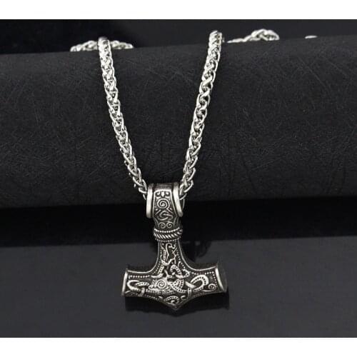 Viking Scandinavian Norse Viking Necklace Pendant Necklace With Stainless Steel Chain