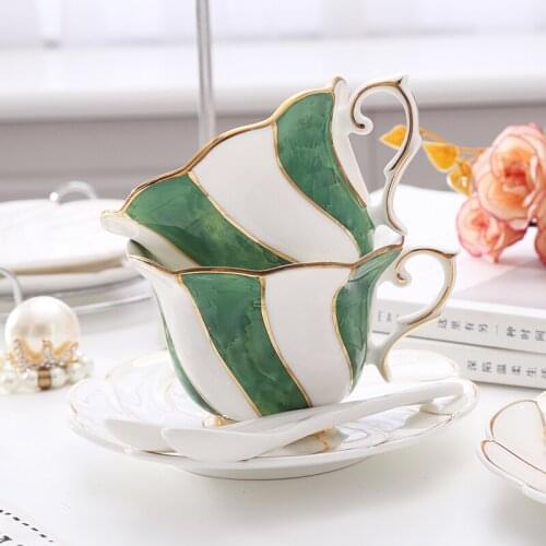 Nordic Coffee Cup Home Office afternoon tea small luxury simple with spoon with dish ins style suit dazzling green cup