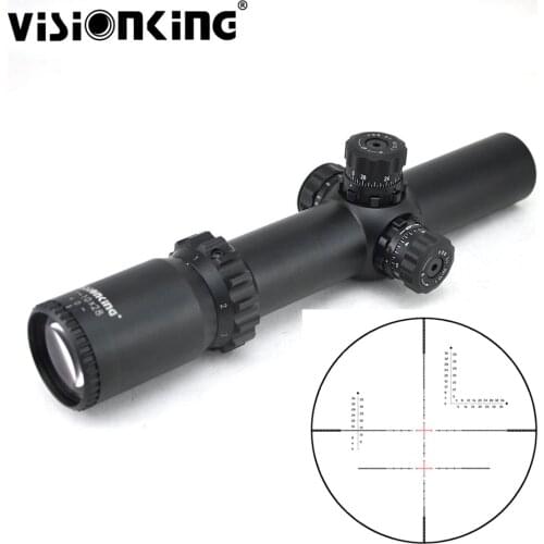 Visionking 1-10X28 SFP Hunting Riflescopes 35mm Night illuminated Sniper Optical Sight Long Range Ar15 m16 Ak Aim Scope W/ Rings