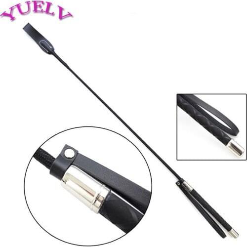 YUELV 70CM Long Leather Horse Whip With Lash Strap Fetish Spanking Flogger Sex Whip Knout Adult Game Sex Products For Couples