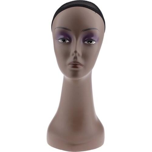 Female Mannequin Model Realistic Soft Mannequin Head with Bust for Wigs Jewelry Scarf Display Stand