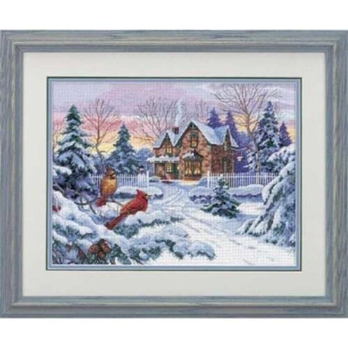 Winter memories patterns counted 11CT 14CT 18CT DIY Cross Stitch Sets wholesale Cross-stitch Kits Embroidery Needlework