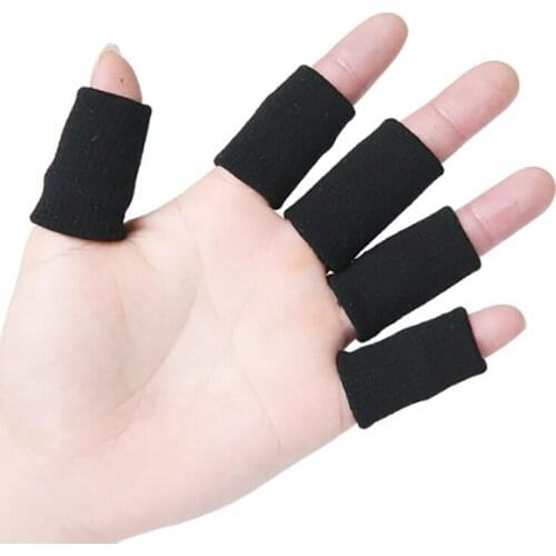 10pcs Stretchy Sports Finger Sleeves Arthritis Support Finger Wrap Guard Outdoor Basketball Beach Volleyball Finger Protection