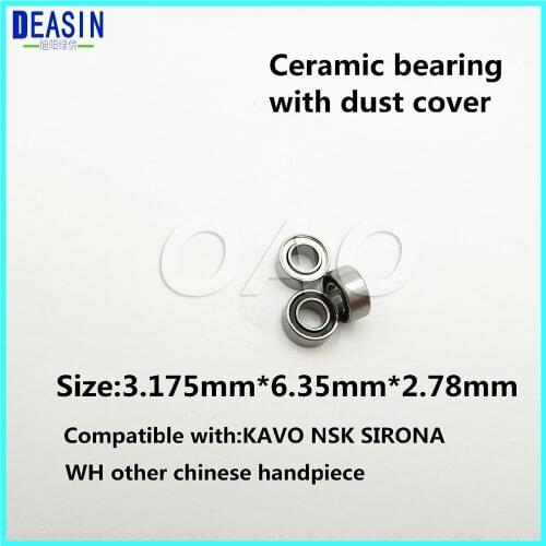 High Quality 10pc 3.175x6.35x2.78mm dental ceramic bearing Ceramic Ball 7/8 beads dental hand piece accessories