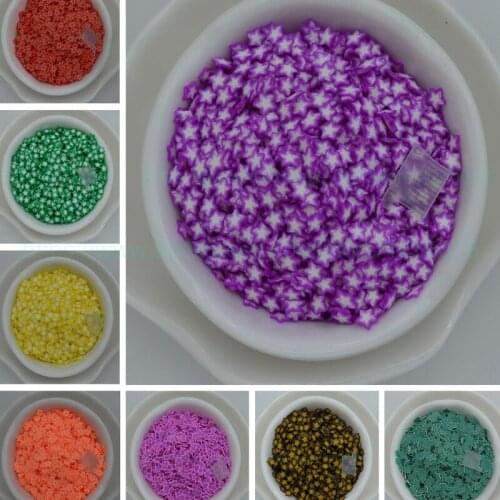 65g Star shape Polymers Clay Slices Colorful Clay Sprinkle for Crafts Making, NailArt Decoration,Scrapbook DIY Slimes filler