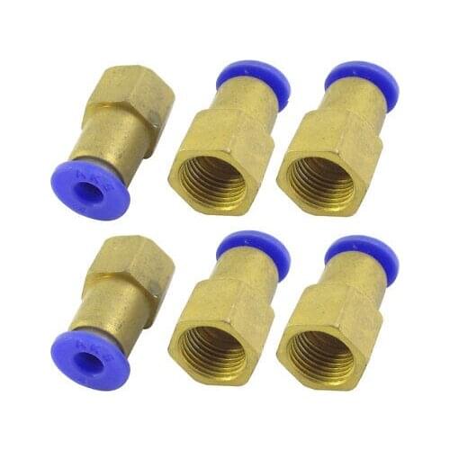6 Pcs 1/8PT to 4mm Straight Air Pneumatic Quick Release Fitting Connector