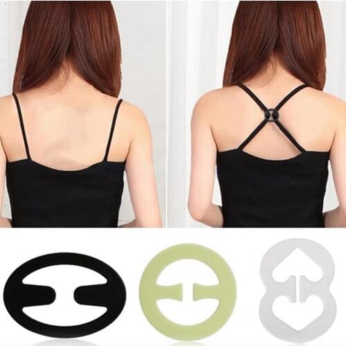 9pcs /set Wedding Bra Straps Bra Clip Buckles Shadow-Shaped Buckle Conceal Clear Cleavage Bra Extender Holders Accessories