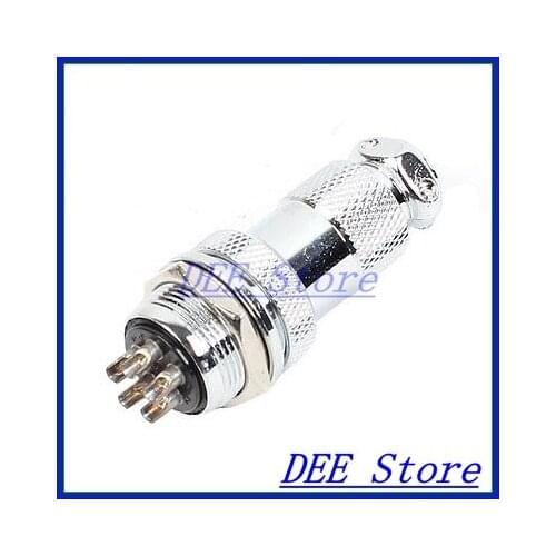 AC 200V 5A 1000V 20mm 1/2PT Thread 5P 5 Pin Aviation Connector Plug Joint