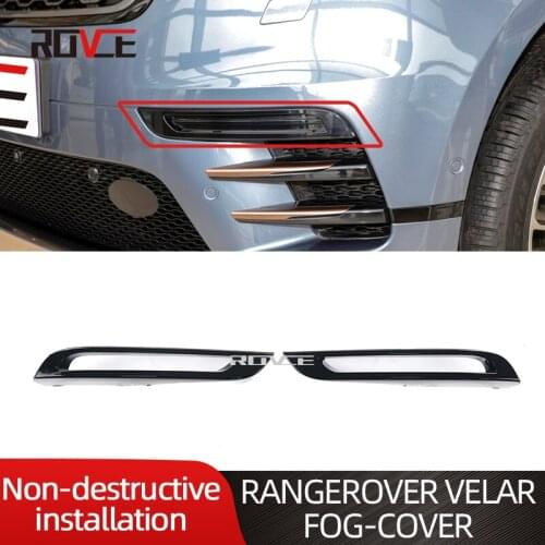 2Pcs/Set Auto For Land Rover Range Rover Velar L560 ABS Front Car Fog Lights Lamps Decoration Cover LR094993 LR136387