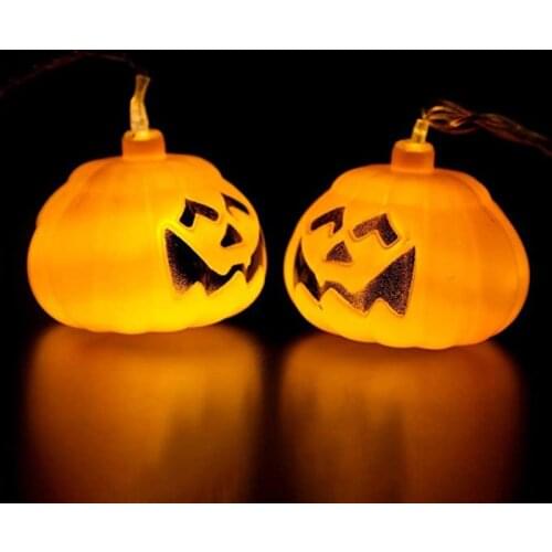 Pumpkin Lights String Halloween Led Lantern Party Decoration Diy Hanging Halloween Decorations for Home Party Supplies 10Lights