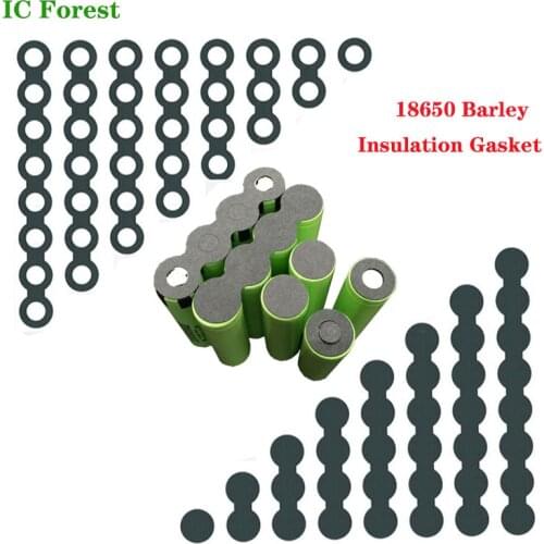 18650 Li-ion Barley Insulation Gasket Barley Paper Lithium Cell Insulating Glue Electrode Insulated Pads Adhesive Hollow Solid