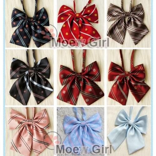 Classic Japanese School Girls JK Uniform Bow Tie Cute Printing Bowknot Lolita Necktie 9 Patterns Cosplay