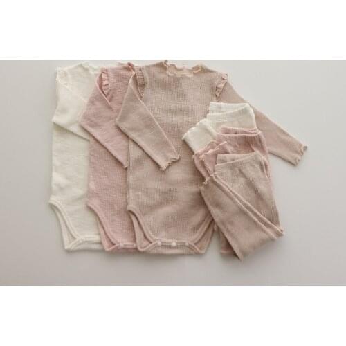 Korean childrens wear childrens set baby one-piece clothes for boys and girls home clothes for autumn
