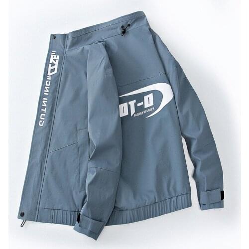 Spring Autumn Streetwear Jackets Men Big Size 4XL Casual Loose Print Windbreaker Jacket Male Hip Hop Coat homme