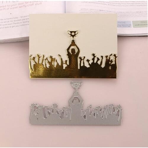 DUOFEN METAL CUTTING DIES sport game award cup victory celebration stencil DIY Scrapbook Paper Album 2020 new