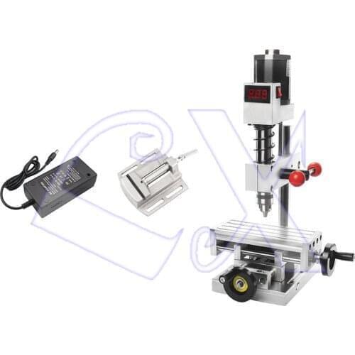 DIY micro JT0 0.4-4.5mm multifunctional milling machine with power supply stainless steel aluminum bead drilling and tapping