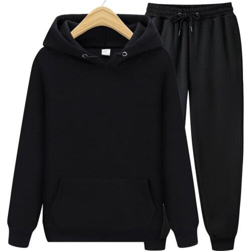 Mens Sets Hoodies+Pants Autumn Winter Hooded Sweatshirt Sweatpants Fashion Slim Fit Men Set Hoodie Pant Hip Hop Pullover Hoody