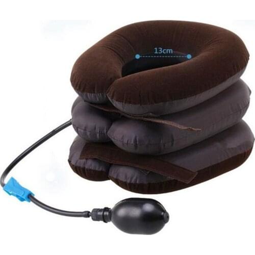 Cervical Massager Inflatable Air Compressor Neck Traction Collar Therapy Massage Pillow Pain Relief Travel Car Relax 20#41