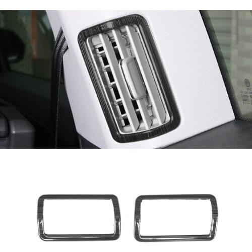 Lsrtw2017 Stainless Steel Car Rear Post Air Outlet Vent Frame Sticker for Volkswagen Atlas Teramont Vw 2017 2018 2019 2020 Auto