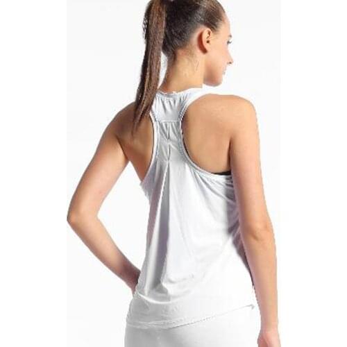NWT 2021 Loose Fit Gym Crop Tank Women Sports Yoga Sleeveless Vest Solid Quick Dry Tank Tops