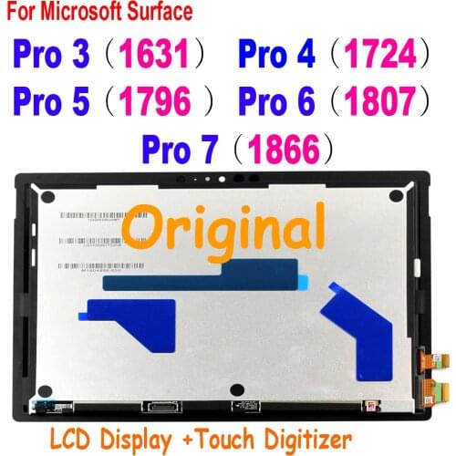 Original Lcd For Microsoft Surface Pro 3 1631 Pro 4 1724 Pro 5 1796 Pro 6 1807 Pro 7 1866 LCD Display Touch Digitizer Assembly