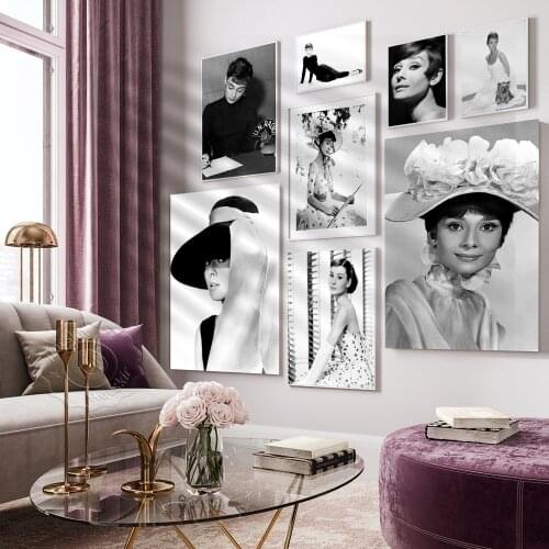 Audrey Hepburn Poster, Audrey Wall Art, Hepburn Prints Poster, Star Poster, Black and White Poster, Home Decor, Bar Pub Club