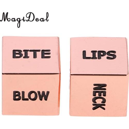 Sex Dice Toys Erotic Craps Dice Position Sex Games for Couple Gift Rose Gold