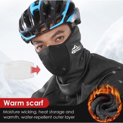 Cycling Headscarf Warm Outdoor Sports Running Windproof Scarf Polar Fleece Ear Protection Anti-UV Elastic Face Cover Headwear