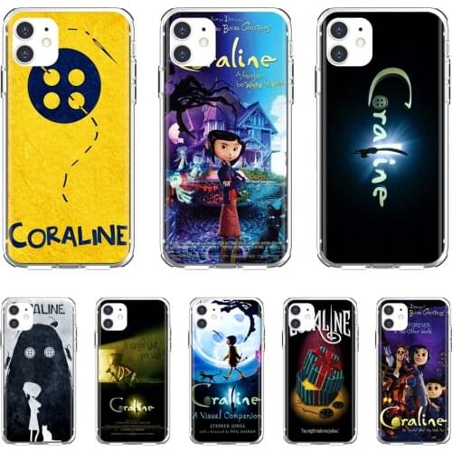 For Xiaomi mi Redmi Note 3 4 4X 5 6 7 8 8t 9 9s 9t 10 pro lite Silicone Cover Cartoon-Coraline-Movie-Art