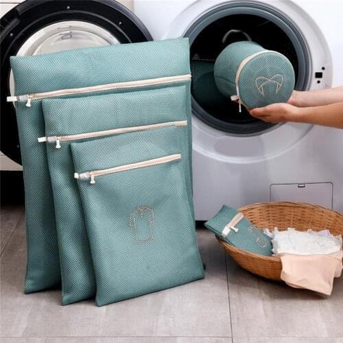 Laundry Bag With Zipper Bra Underwear Socks Foldable Laundry Bag Washing Machine Clothes Protective Bag Pouch Laundry Organizer