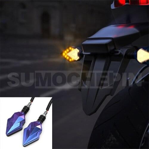 Titanium Blue Motorcycle Flahsing Motion Arrows Moto Turn Signal Light For kawasaki honda suzuki benelli vespa yamaha LED Moto