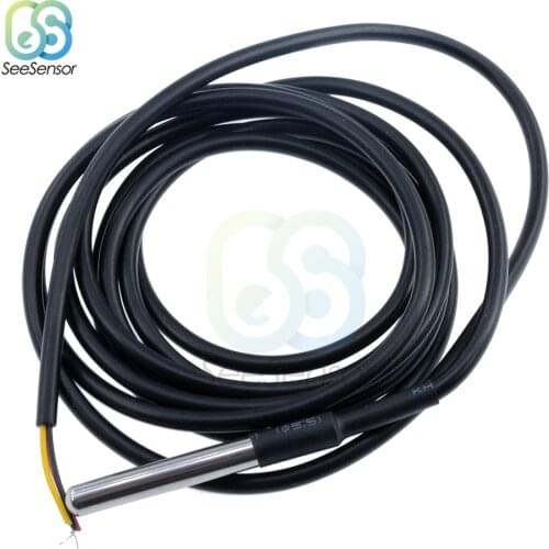 200cm DS1820 Stainless Steel Waterproof DS18b20 Temperature Probe Digital Temperature Sensor 2M For Arduino