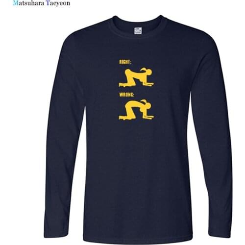 Funny T Shirts sexy Instructor T Shirt Men Autumn Long Sleeve Tops Streetwear Hip Hop Style Tees O-Neck Cotton Tee Shirts