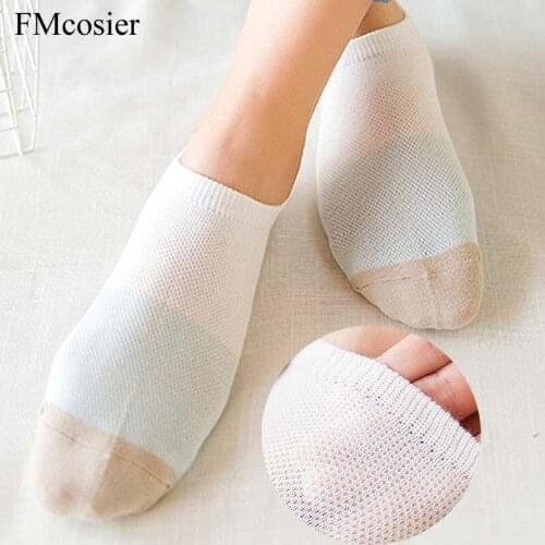 10 Pairs Summer New Cotton Thin Boat No Show Low Cut Non-slip Invisible Socks Liner Ankle Short Slippers