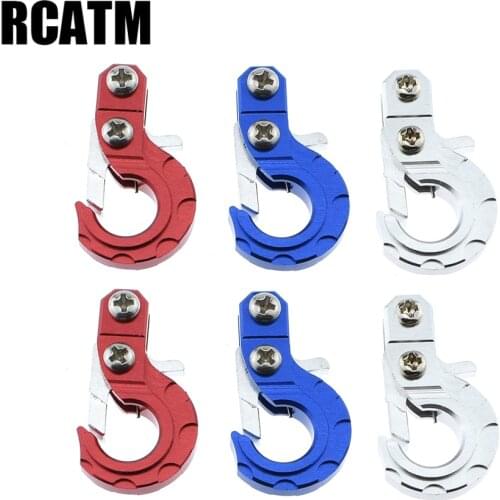 2pcs CNC Aluminum Alloy Rescue Buckle Winch Hook For 1/10 RC Crawler Car Traxxas TRX4 TRX6 RC4WD D90 D110 Axial Scx10 90046