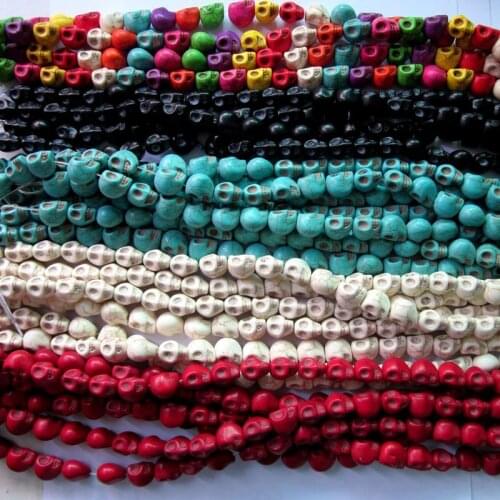 30pcs/lot diy accessories skull synthetic skull loose beads
