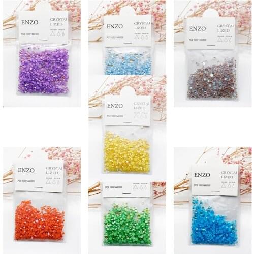 300pcs/1440pcs-Bubble Mix Beads Rhinestones AB Jelly Glass Crystal Aurora Transparent Mirage Stones Manicure Rhiestones#ZD