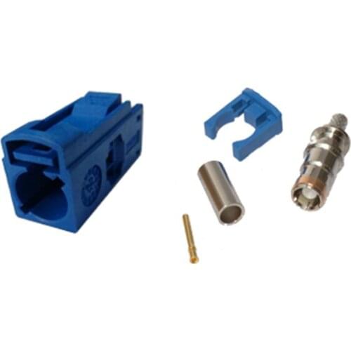 5PCS/Lot Fakra C Radio Crimp Female Jack/Plug Connector RF Coaxial B/C/D/E/H/K/Z Type For RG316/RG174 Cable 180 degree