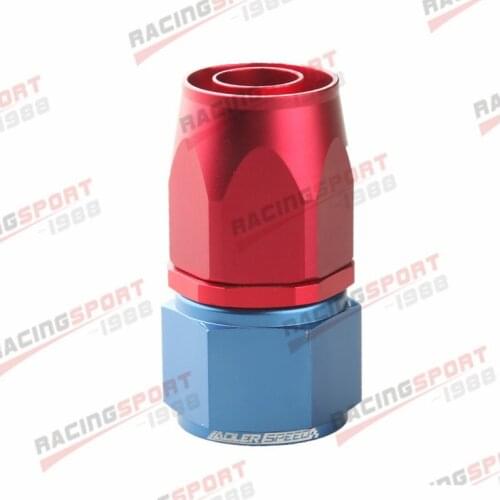 AN12 AN-12 Straight Swivel Fuel Oil Gas Line Hose End Fitting Adapter Red/Blue