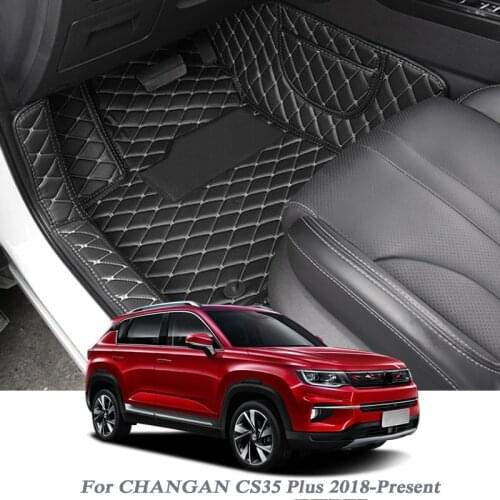 Car Styling PU Leather Floor Mat For CHANGAN CS35 Plus 2018-Present Auto Foot Pad Carpet Warterproof Cover Internal Accessories