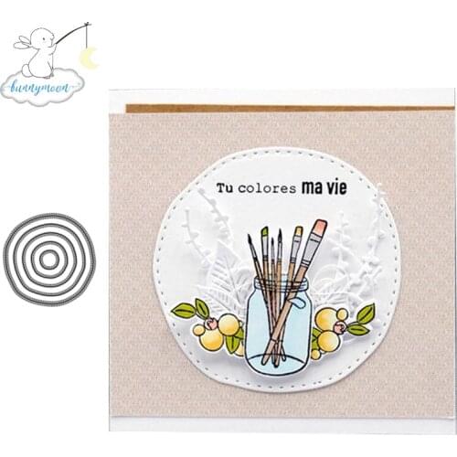 CH dotted rounds Metal cutting dies stencil Greeting Card Decoration DIY Scrapbooking Scrapbook Paper Photo Album