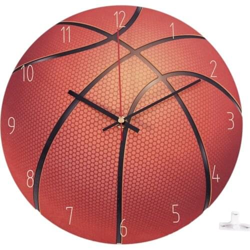 Home Decorative Wall Clock Sport Style Wooden Wall Clock Living Room Bedroom Kids Room Clock